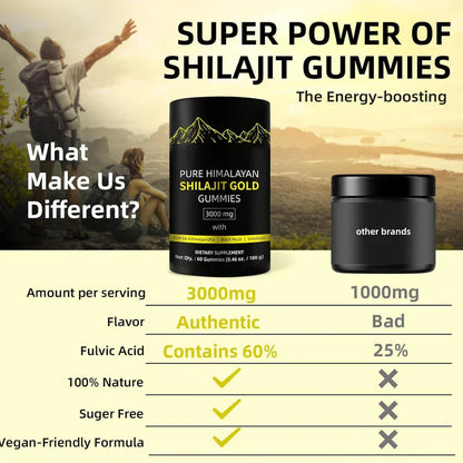 Pure Viral Himalayan Shilajit Gold Gummies (Buy 1 Get 1 Free Today Only)