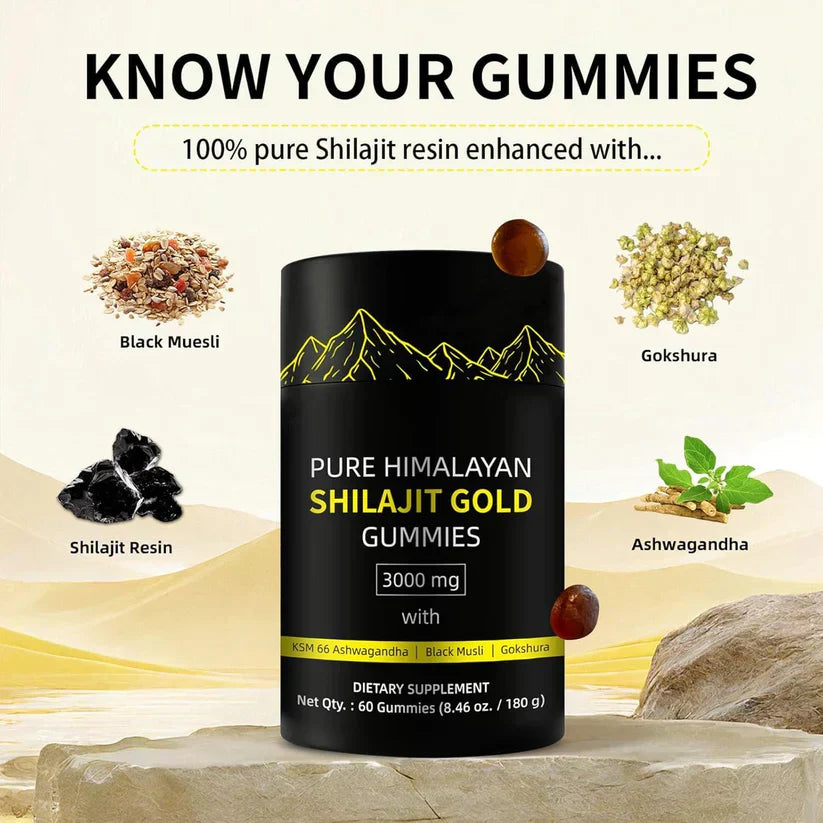 Pure Viral Himalayan Shilajit Gold Gummies (Buy 1 Get 1 Free Today Only)