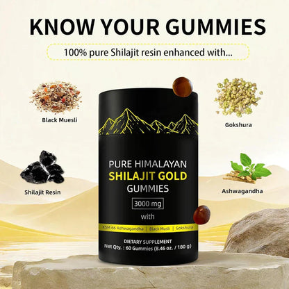 Pure Viral Himalayan Shilajit Gold Gummies (Buy 1 Get 1 Free Today Only)